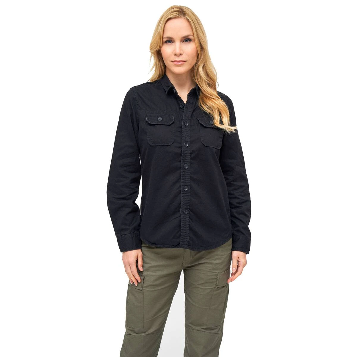 Brandit Ladies Vintage Shirt Langarm Schwarz 5 Brandit Ladies Vintage Shirt Langarm Schwarz – Bild 3