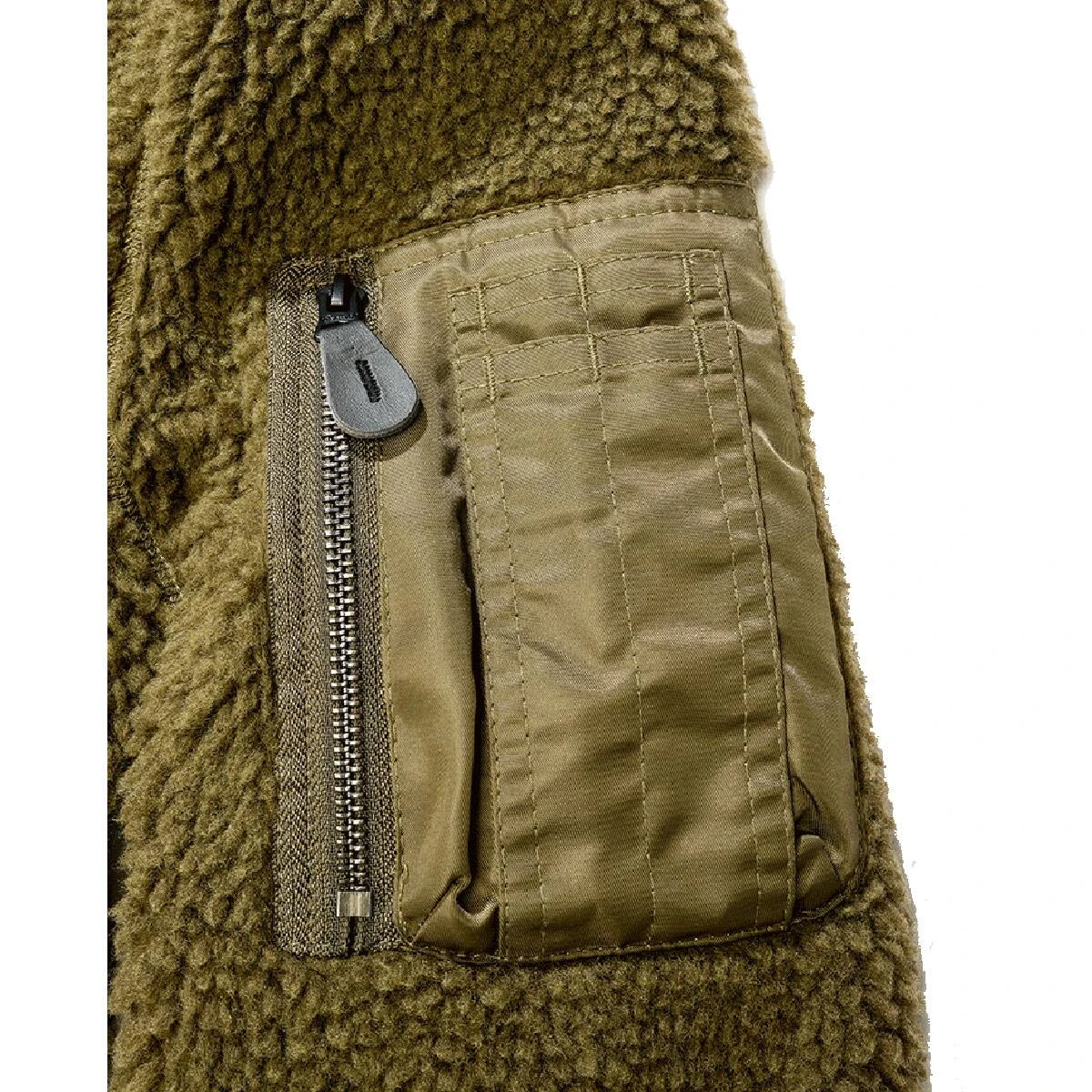 Brandit MA1 Sherpa Jacke Oliv 6 Brandit MA1 Sherpa Jacke Oliv – Bild 4