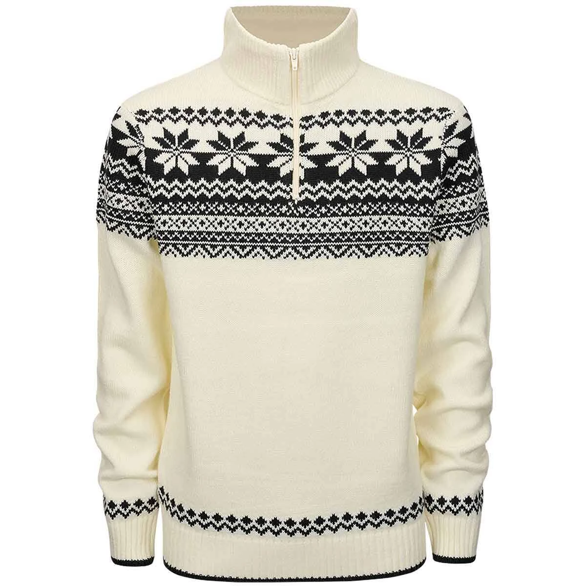 Brandit Norweger Pullover Troyer Weiß 3 Brandit Norweger Pullover Troyer Weiß