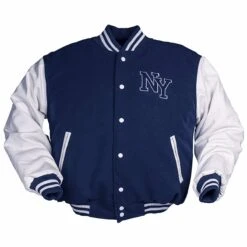 Mil-Tec NY Baseballjacke Navy/weiß