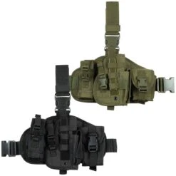Pistolenbeinholster Molle Mit Taschen Versch. Farben