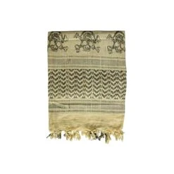 PLO-Tuch SHEMAG Khaki-schwarz Mit Totenköpfen