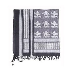 PLO-Tuch SHEMAG Schwarz-weiß Mit Totenköpfen