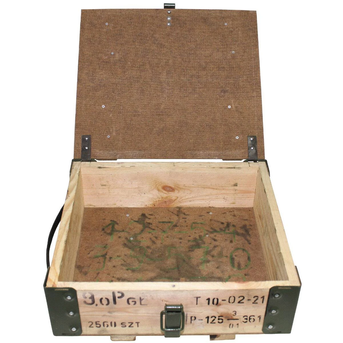 Polnische Holzkiste Mit Metallbeschlägen 4 Polnische Holzkiste Mit Metallbeschlägen – Bild 2