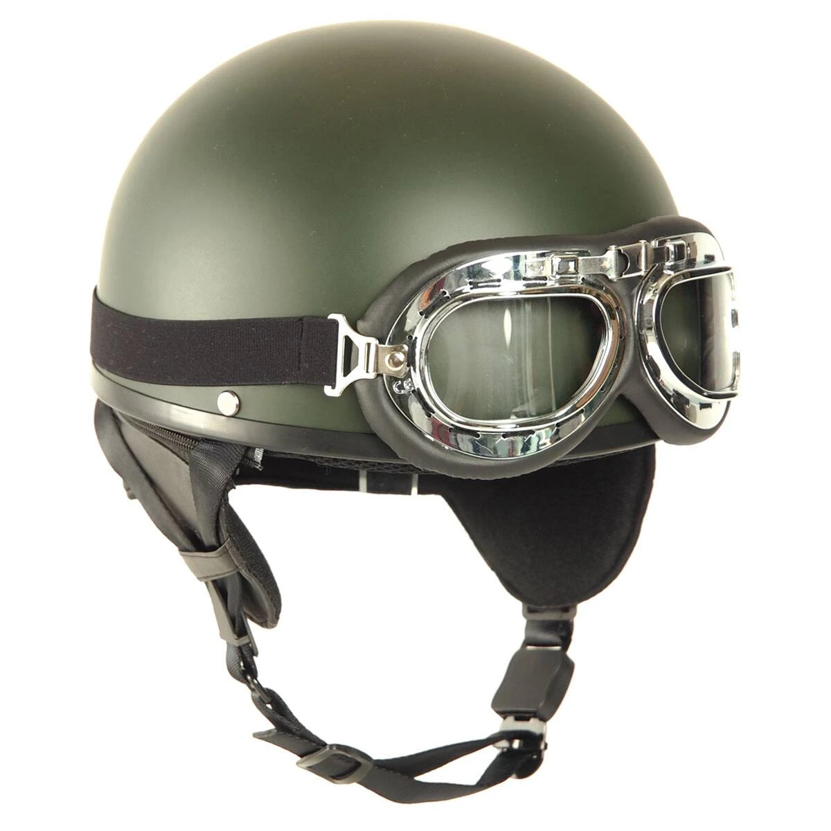 Mil-Tec Retro Helm Halbschale Oliv 3 Mil-Tec Retro Helm Halbschale Oliv