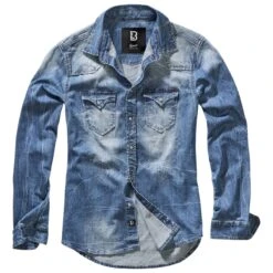 Brandit Riley Denim Hemd Blau