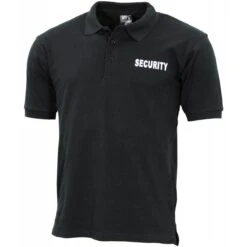 Security Poloshirt Schwarz Mit Druck