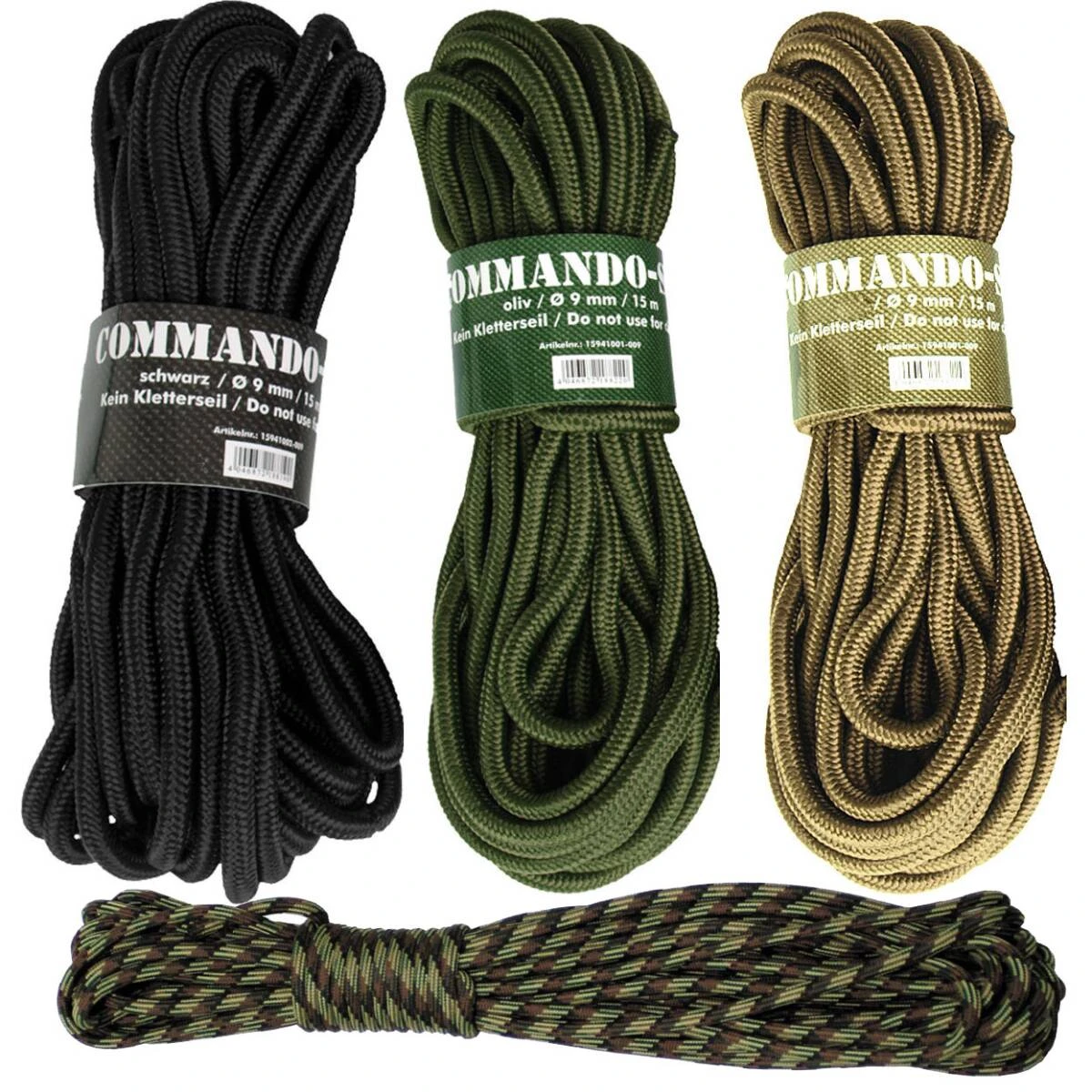 Mil-Tec Seil 9 Mm X 15 Meter Versch. Farben 3 Mil-Tec Seil 9 Mm X 15 Meter Versch. Farben