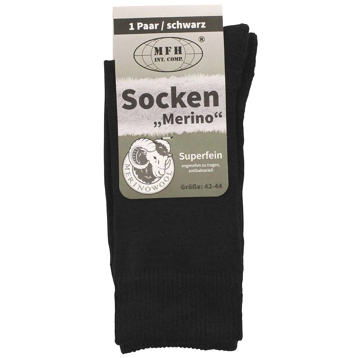 Socken Merino Schwarz 4 Socken Merino Schwarz – Bild 2
