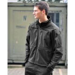 Softshell Jacke MIL-TEC Plus Schwarz -Outdoorfan Geschaft softshell jacke mil tec plus schwarz2