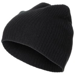 Strickmütze BEANIE Extra Kurz Schwarz