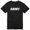Brandit T-Shirt ARMY Schwarz (weiß)