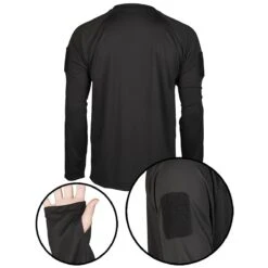 Mil-Tec Tactical Langarmshirt Quick Dry Schwarz -Outdoorfan Geschaft tactical langarmshirt quick dry schwarz2