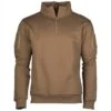 Mil-Tec Tactical Sweatshirt Mit Zipper Coyote -Outdoorfan Geschaft tactical sweatshirt mit zipper coyote