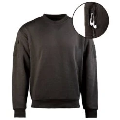 Mil-Tec Tactical Sweatshirt Rundhals Schwarz