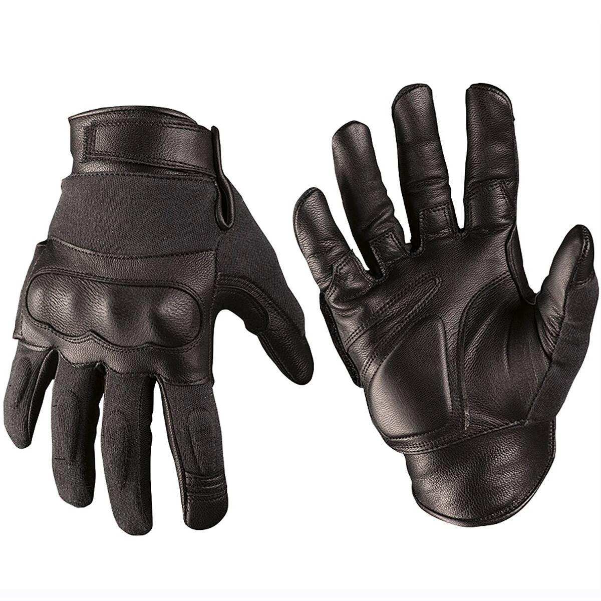 Mil-Tec Taktische Handschuhe Leder/Aramid Schwarz 4 Mil-Tec Taktische Handschuhe Leder/Aramid Schwarz – Bild 2