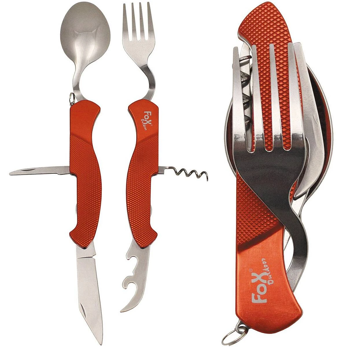 Taschenmesserbesteck 6in1 Rot 3 Taschenmesserbesteck 6in1 Rot