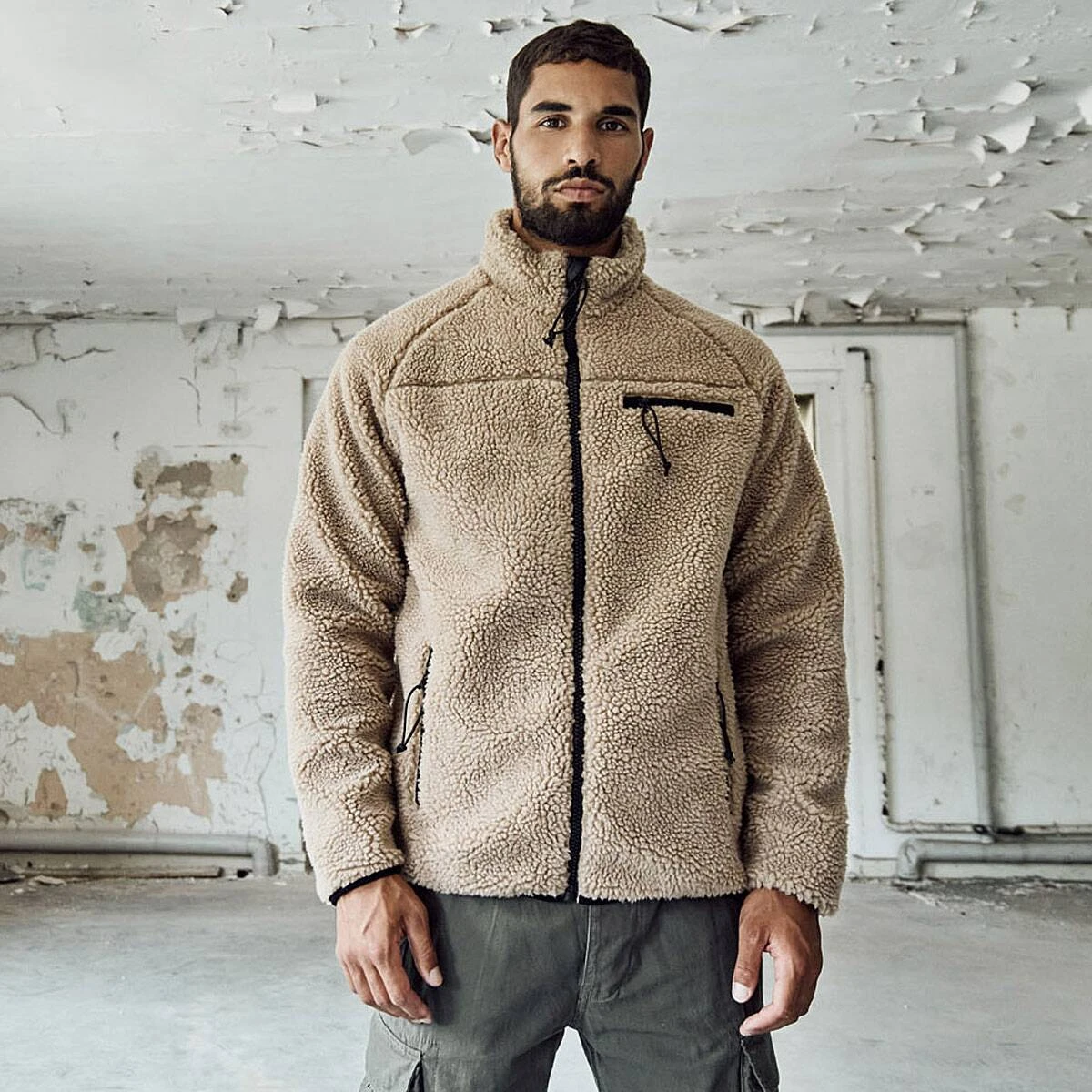 Brandit Teddyfleece Jacke Camel 4 Brandit Teddyfleece Jacke Camel – Bild 2