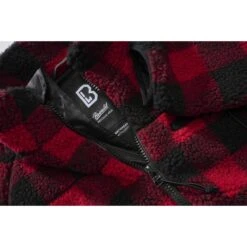 Brandit Teddyfleece Jacke Rot-schwarz -Outdoorfan Geschaft teddyfleece jacke rot schwarz3 1