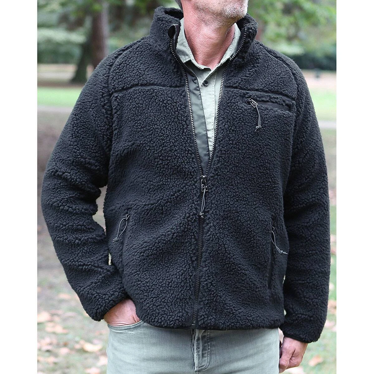 Brandit Teddyfleece Jacke Schwarz 5 Brandit Teddyfleece Jacke Schwarz – Bild 3