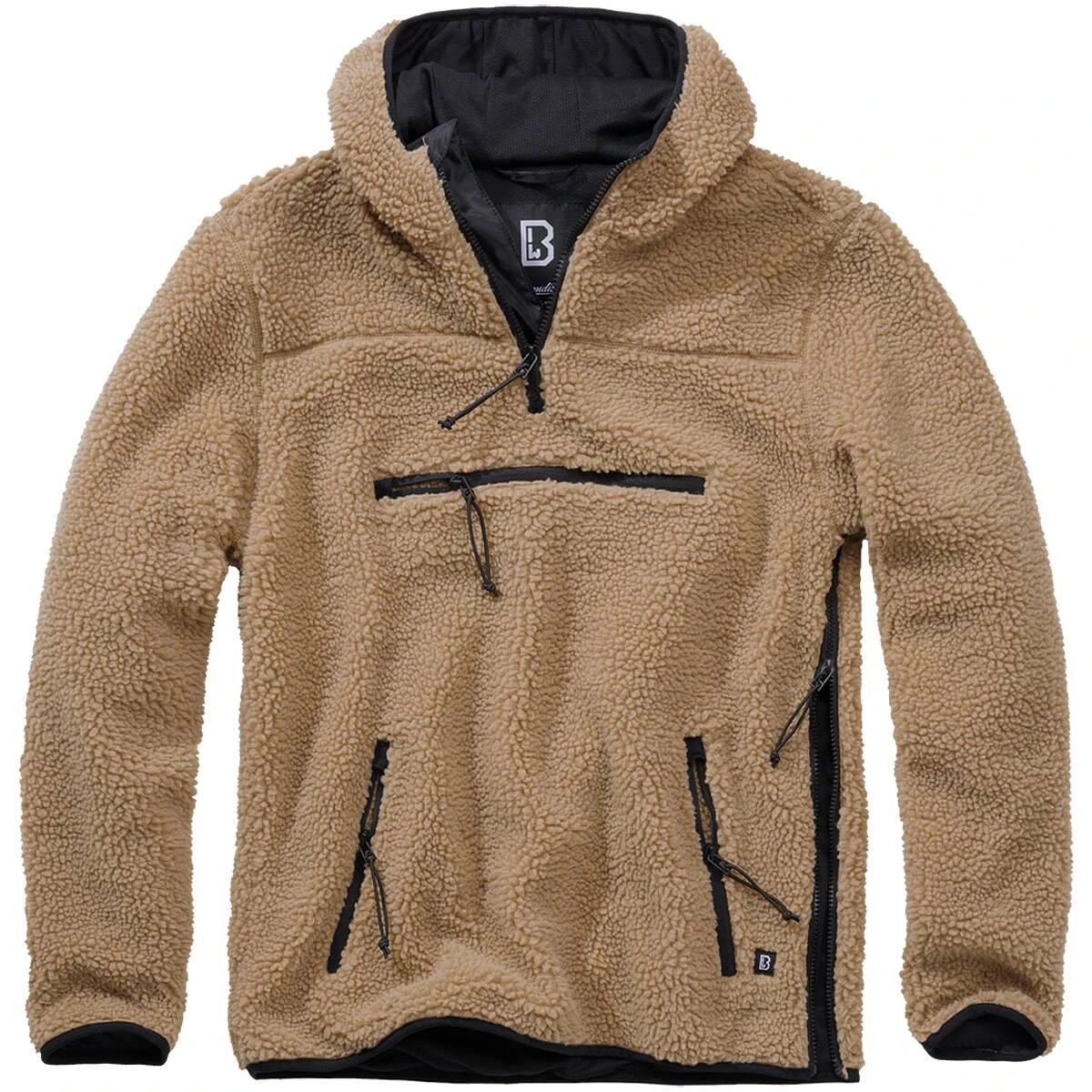 Brandit Teddyfleece Pullover Mit Kapuze Camel 3 Brandit Teddyfleece Pullover Mit Kapuze Camel