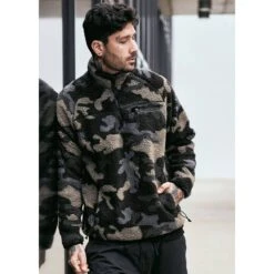 Brandit Teddyfleece Troyer Darkcamo 6 Brandit Teddyfleece Troyer Darkcamo -Outdoorfan Geschaft teddyfleece troyer darkcamo2