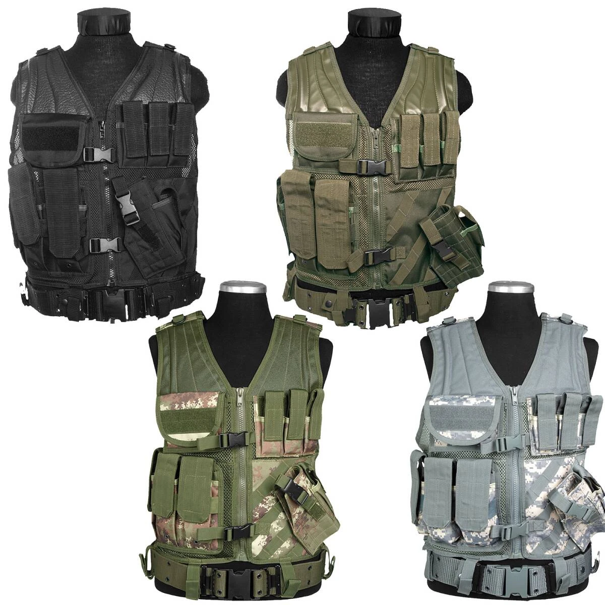 Mil-Tec USMC Einsatzweste Mit Koppel Versch. Farben 3 Mil-Tec USMC Einsatzweste Mit Koppel Versch. Farben