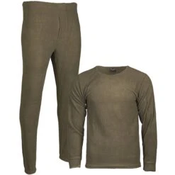 Mil-Tec Unterwäsche Thermofleece Rundhals Oliv