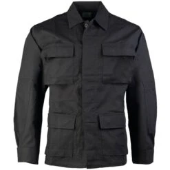 US BDU Feldjacke Ripstop Schwarz