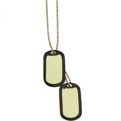 Mil-Tec US Erkennungsmarke Gold Mit Silencer