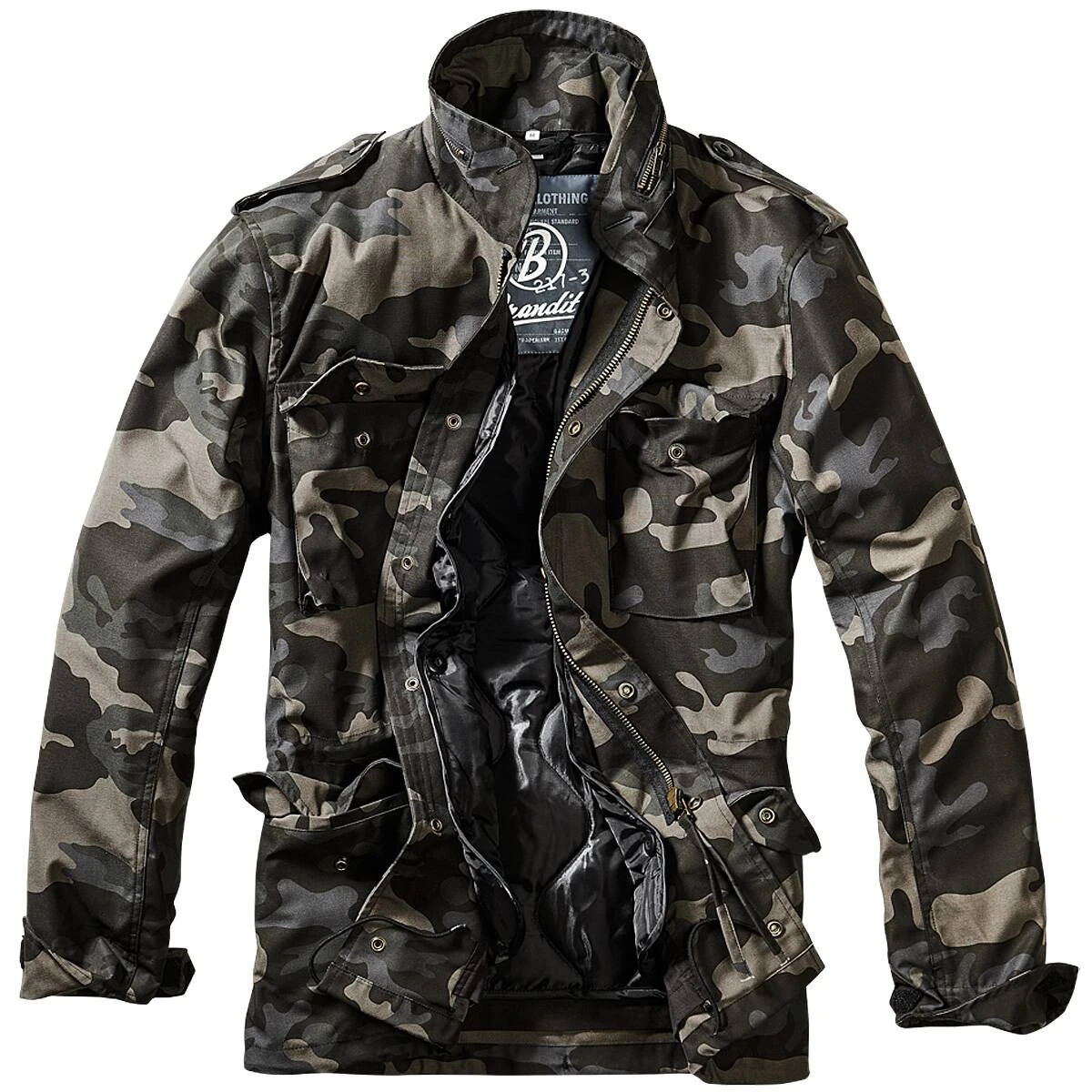 Brandit US Feldjacke M65 Mit Steppfutter Darkcamo 3 Brandit US Feldjacke M65 Mit Steppfutter Darkcamo