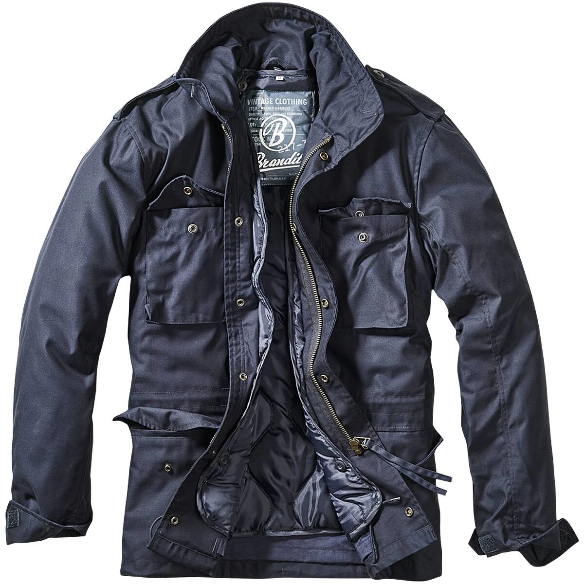 Brandit US Feldjacke M65 Mit Steppfutter Navy-blau 3 Brandit US Feldjacke M65 Mit Steppfutter Navy-blau