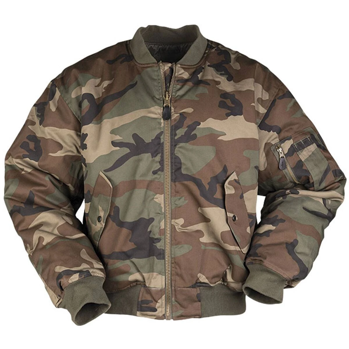Mil-Tec US Fliegerjacke MA1 Woodland 3 Mil-Tec US Fliegerjacke MA1 Woodland