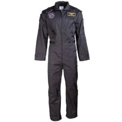 Mil-Tec US Fliegerkombi Mit Abzeichen Schwarz