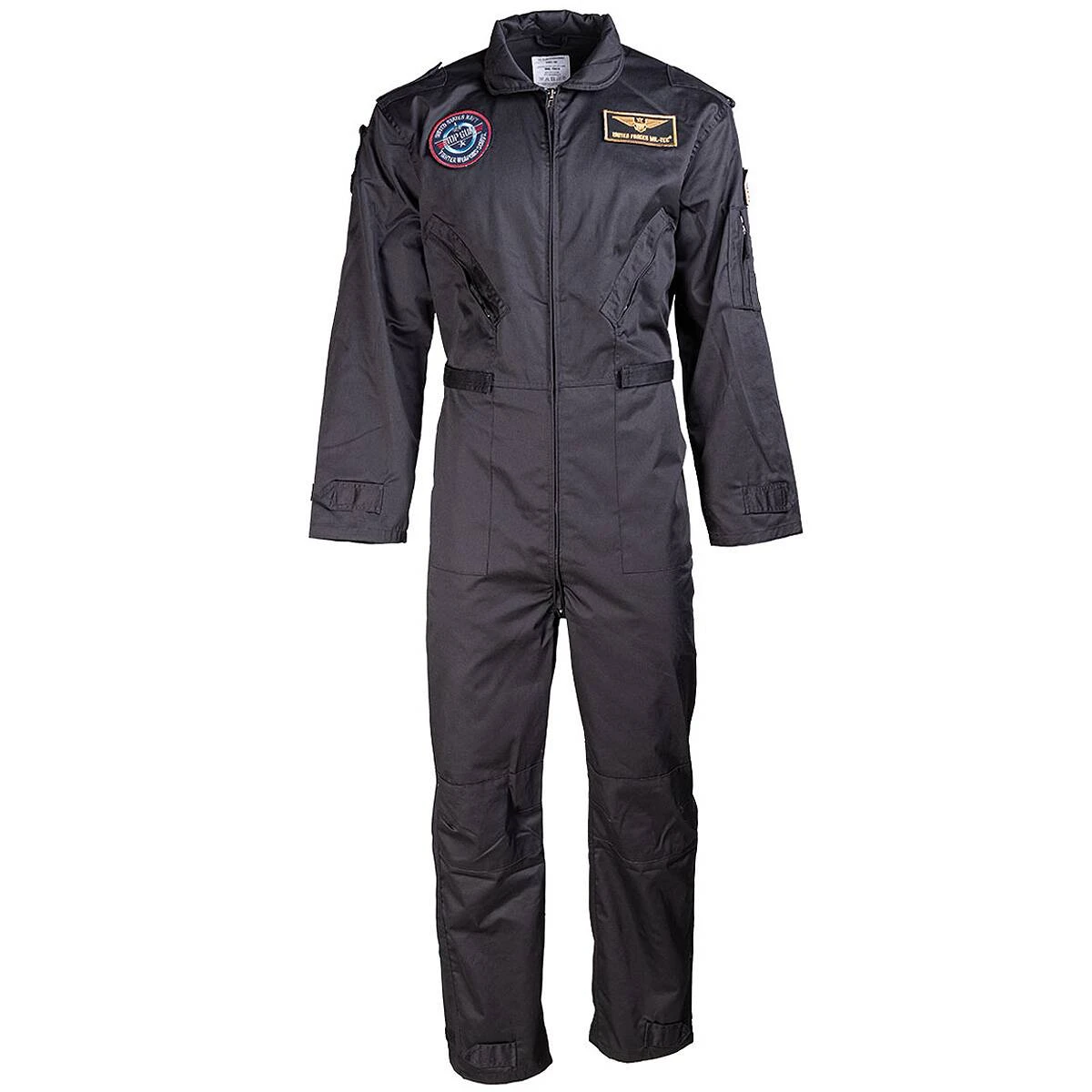 Mil-Tec US Fliegerkombi Mit Abzeichen Schwarz 3 Mil-Tec US Fliegerkombi Mit Abzeichen Schwarz