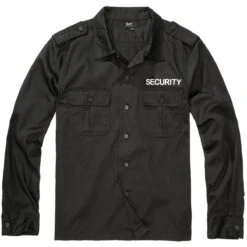 Brandit US Hemd Security Langarm Schwarz
