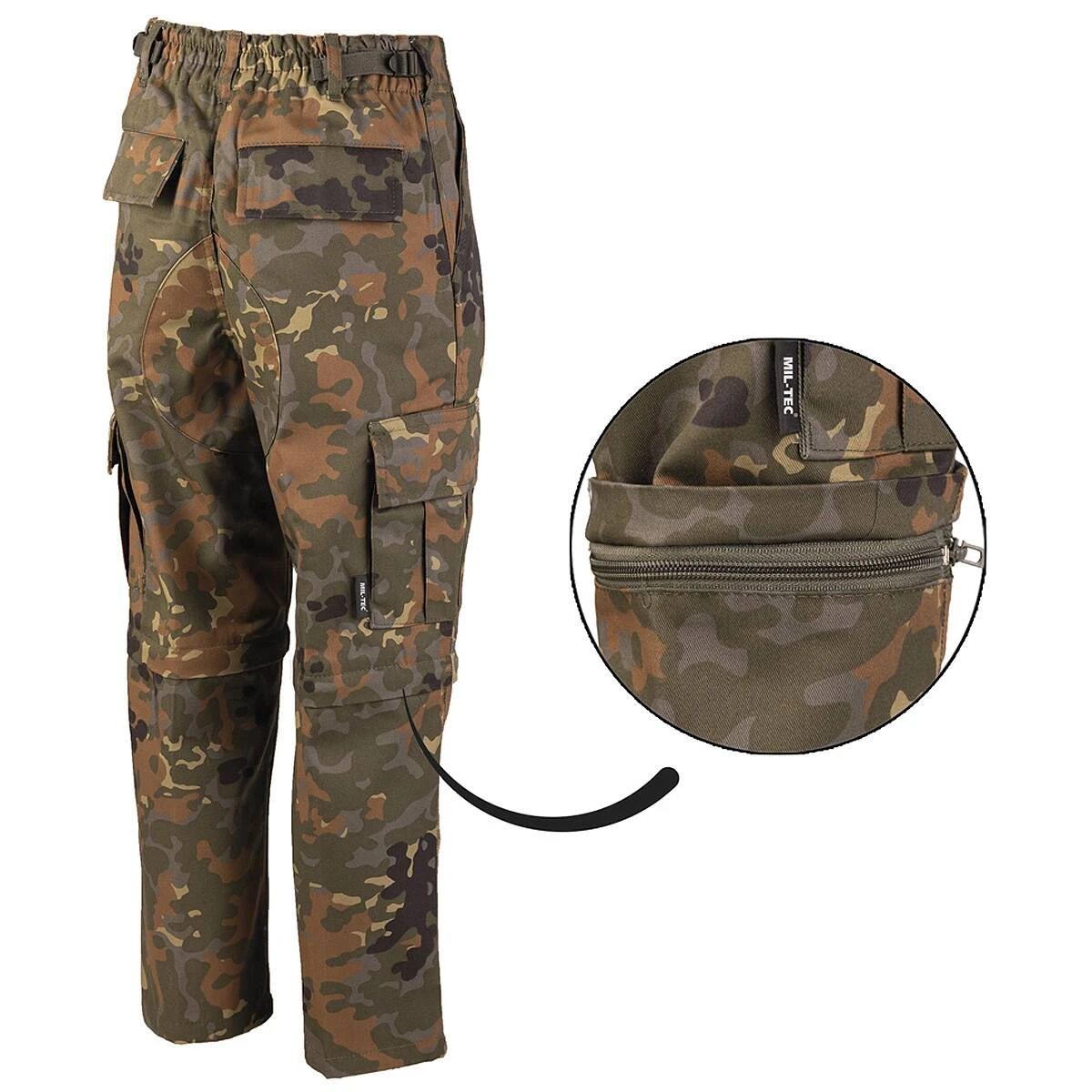 Mil-Tec US Zip-off BDU Hose Kids Flecktarn 4 Mil-Tec US Zip-off BDU Hose Kids Flecktarn – Bild 2