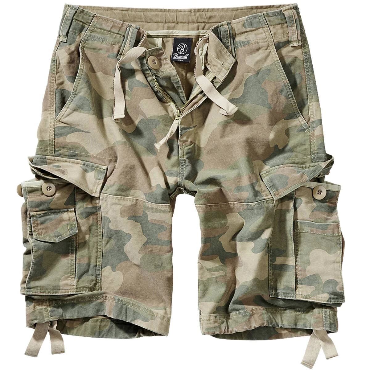 Brandit Vintage Shorts Classic Light Woodland 3 Brandit Vintage Shorts Classic Light Woodland